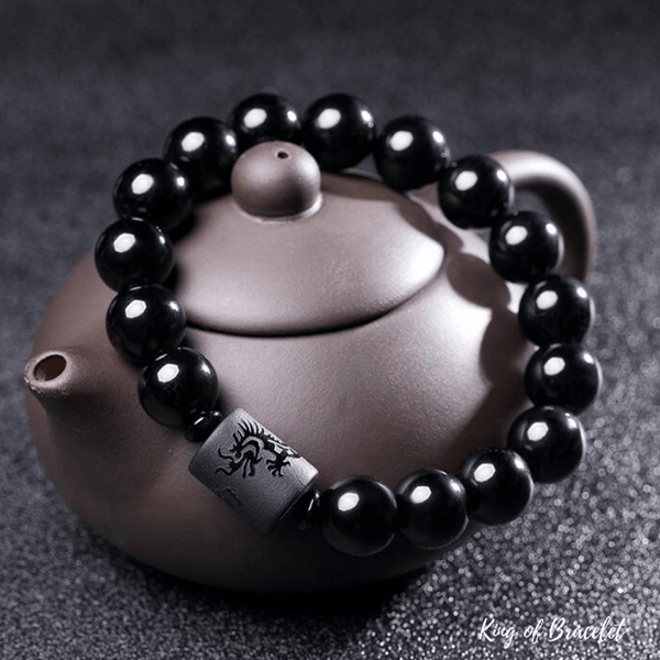 Bracelet en Obsidienne Noire 12MM - King of Bracelet