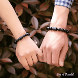Bracelet Couple en Obsidienne Noire - King of Bracelet