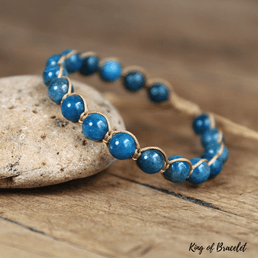 Bracelet Shamballa en Apatite Bleue - King of Bracelet