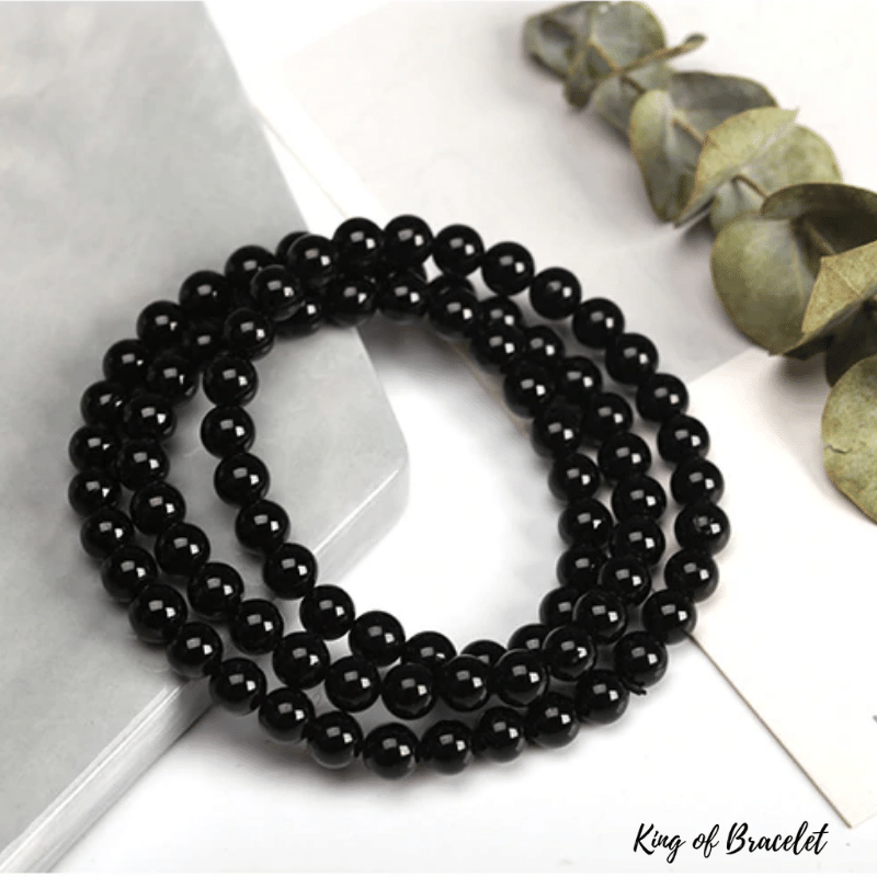 Bracelet Triple en Tourmaline Noire - King of Bracelet