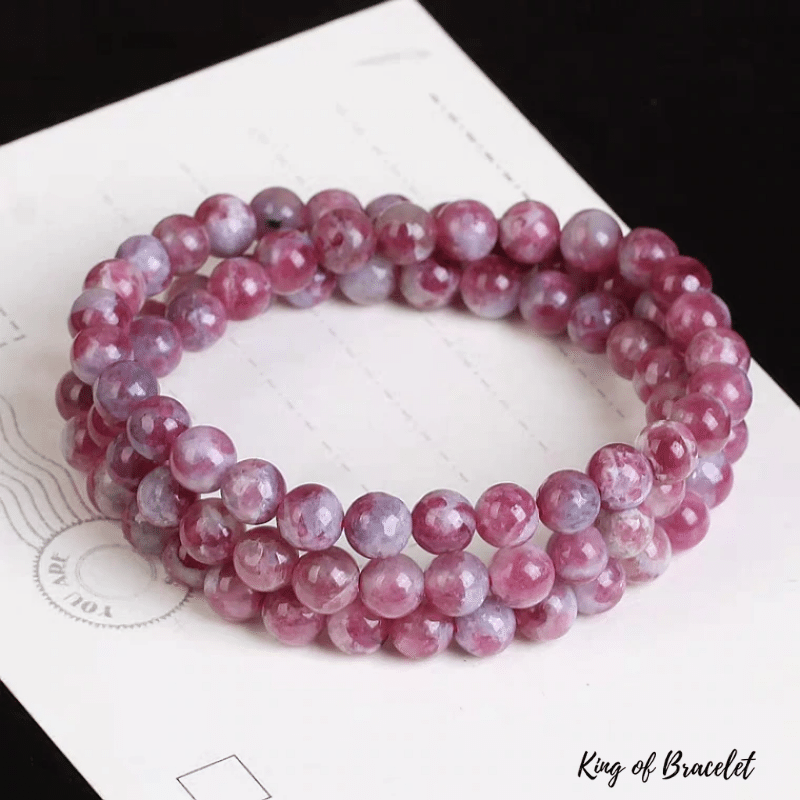 Bracelet Triple en Tourmaline Rose - King of Bracelet