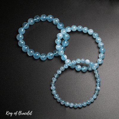 Bracelet En Acier Doré Avec Turquoise, Aigue-marine Et Calcédoine - Neuf Avec étiquettes - Livré En 48h