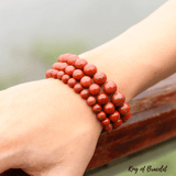 Bracelet en Jaspe Rouge Qualité AAA+