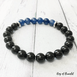 Bracelet en Kyanite Bleue et Onyx Noir - King of Bracelet