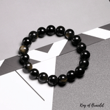 Bracelet Obsidienne Dorée | Qualité AAA+ | King of Bracelet