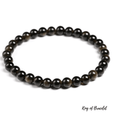 Bracelet en Obsidienne Dorée | Perles 6MM | King of Bracelet