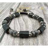 Bracelet Tourmaline Noire Brute et Labradorite - King of Bracelet