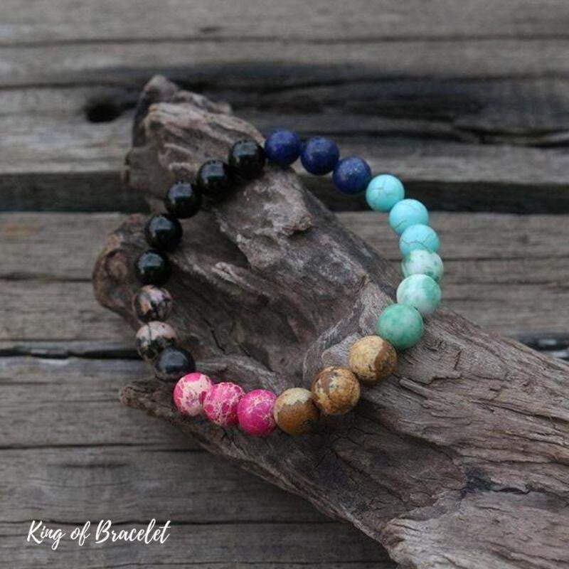 Olivenorma Tree of Peace 7 Chakra Gemstone 4Pcs Bracelets Set main image 1