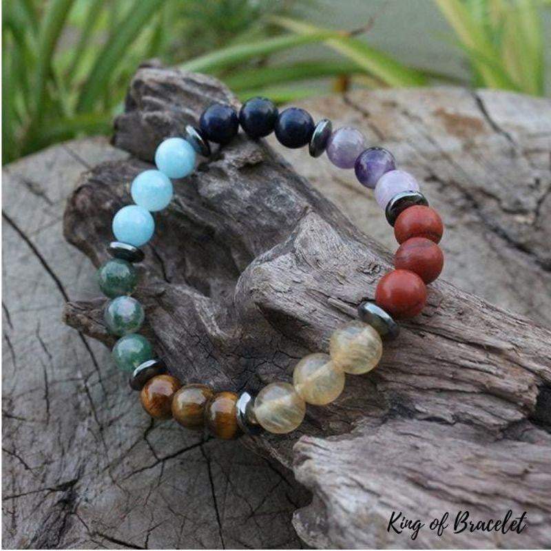 Olivenorma Tree of Peace 7 Chakra Gemstone 4Pcs Bracelets Set main image 0