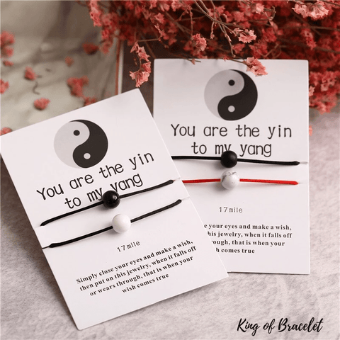 Bracelets d'Amitié ou d'Amour Yin & Yang