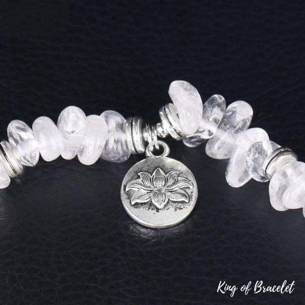 Bracelet Baroque Lotus en Cristal de Roche - King of Bracelet