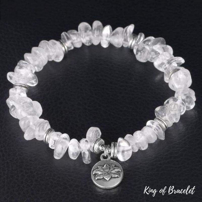 Bracelet Baroque Lotus en Cristal de Roche - King of Bracelet