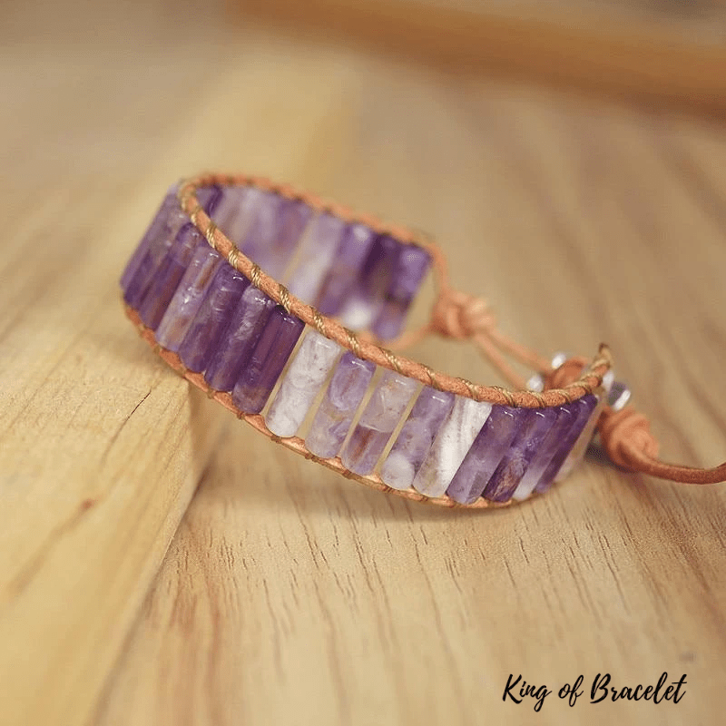 Bracelet Wrap en Améthyste - King of Bracelet