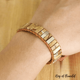 Bracelet Wrap en Jaspe Paysage - King of Bracelet