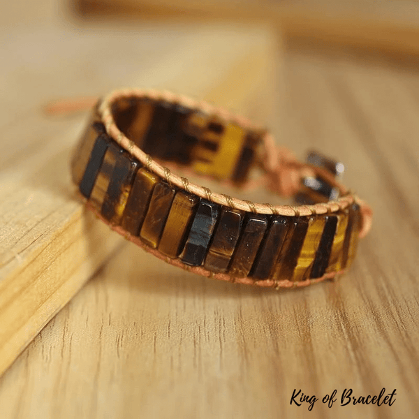 Bracelet Wrap en Oeil de Tigre - King of Bracelet