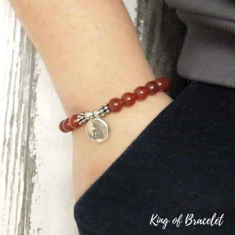 Bracelet Bouddha en Cornaline