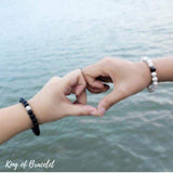Bracelet Distance pour Couple "Yin & Yang" en Pierres Naturelles - King of Bracelet