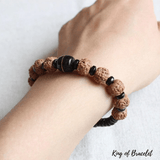 Bracelet en Rudraksha de l'Himalaya - King of Bracelet