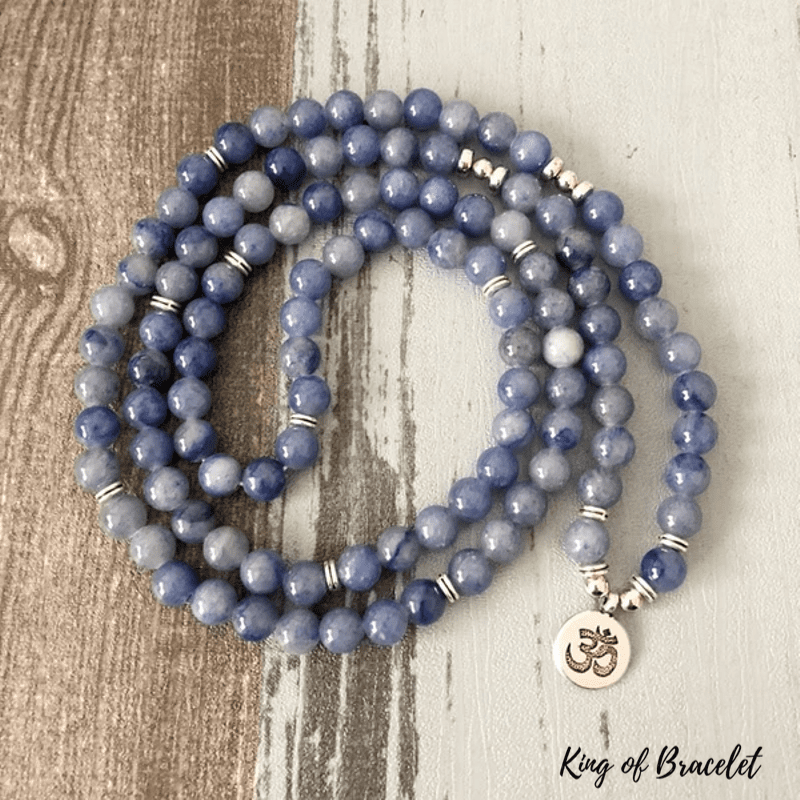 Bracelet Perles Aventurine Bleue Sur Mesure - Homme, Femme, Enfant - Fait Main