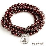 Bracelet Mala Bouddhiste en Grenat - King of Bracelet