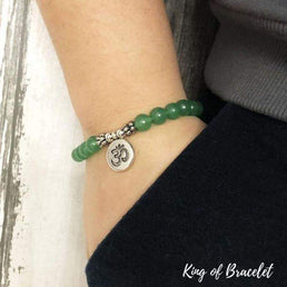 Bracelet OM en Aventurine Verte - King of Bracelet