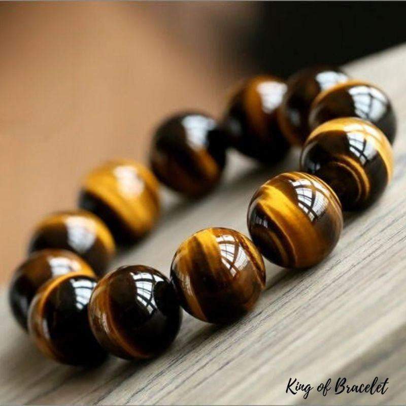 Bracelet Vintage Plastique Imitation œil De Tigre - Neuf - Très Beau - Fabrication France
