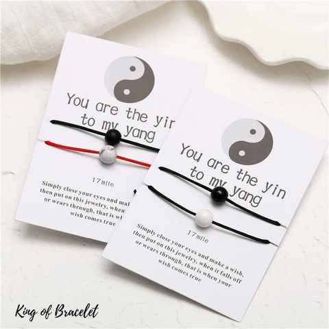 Bracelets d'Amitié ou d'Amour Yin & Yang