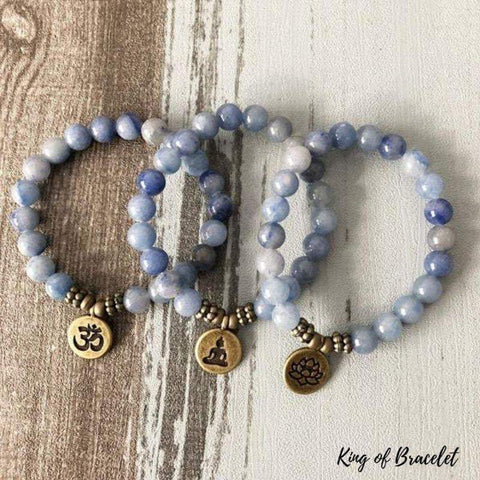 Bracelet Bouddha en Aventurine Bleue