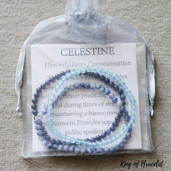 Bracelets en Célestine, Lapis Lazuli et Sodalite - King of Bracelet