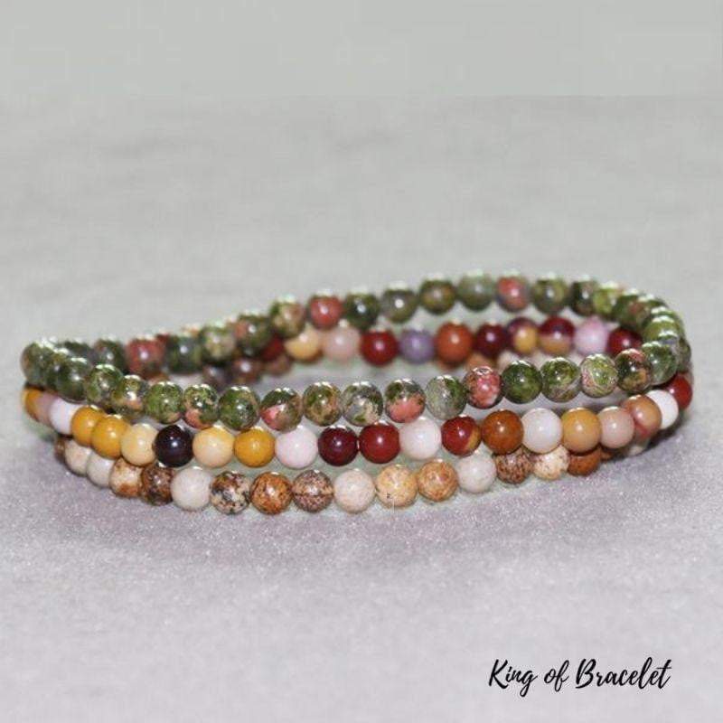 Bracelets en Unakite, Jaspe Paysage et Mookaïte - King of Bracelet