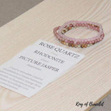 Bracelets en Quartz Rose, Rhodonite et Jaspe Paysage - King of Bracelet