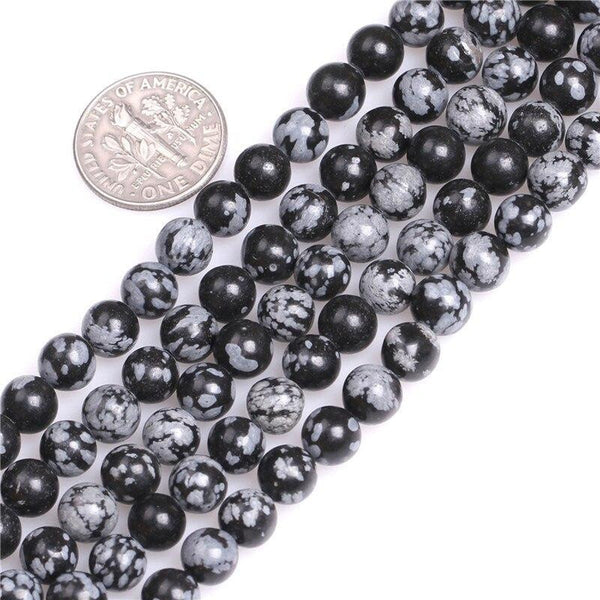 Perles Obsidienne Neige - King of Bracelet