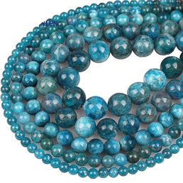 Perles Rondes Apatite Bleue - King of Bracelet
