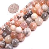 Perles Rondes Pierre de Soleil Multicolore
