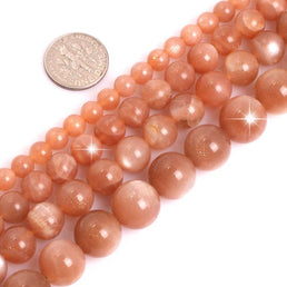 Perles Rondes Pierre de Soleil Orange - King of Bracelet