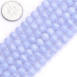 Perles Rondes Agate Blue Lace - King of Bracelet