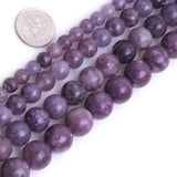 Perles Rondes Lépidolite Violette - King of Bracelet