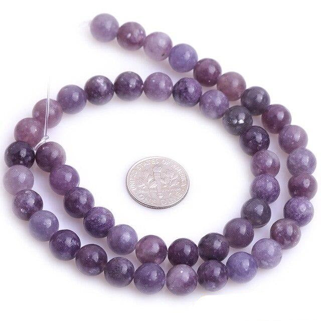 Perles Rondes Lépidolite Violette