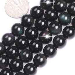 Perles Rondes Obsidienne Oeil Céleste - King of Bracelet