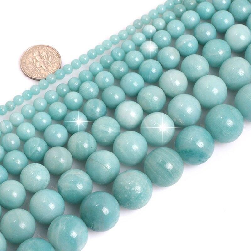 Perles Rondes Amazonite Bleue - King of Bracelet