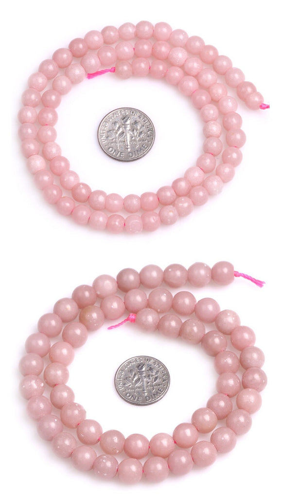 Perles Rondes Opale Rose