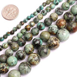 Perles Rondes Turquoise Africaine