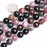 Perles Rondes Tourmaline Multicolore