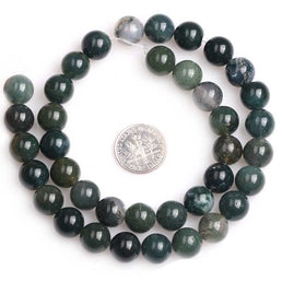 Perles Rondes Agate Mousse