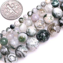 Perles Rondes Agate Arbre - King of Bracelet