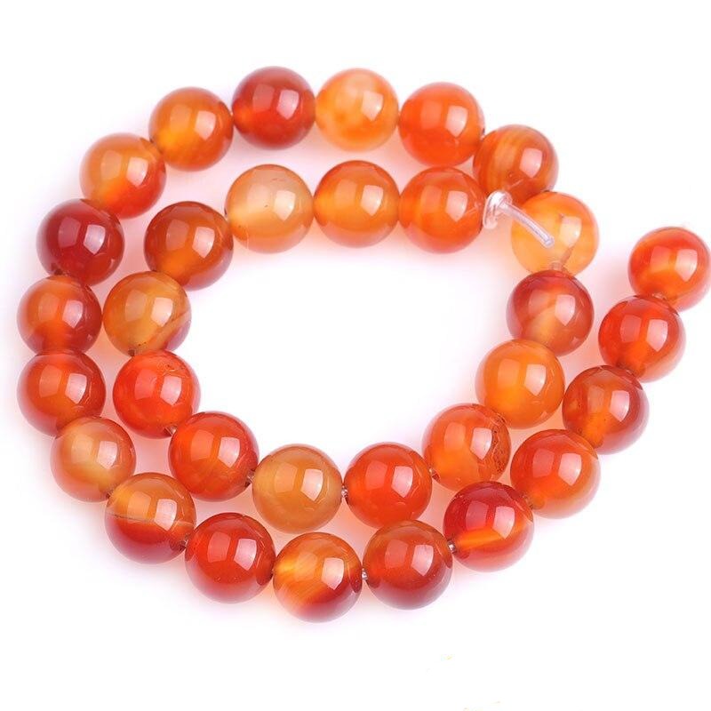 Perles Rondes Cornaline Orange - King of Bracelet
