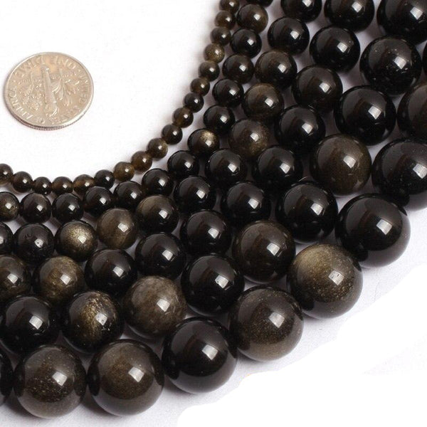 Perles Obsidienne Dorée - King of Bracelet