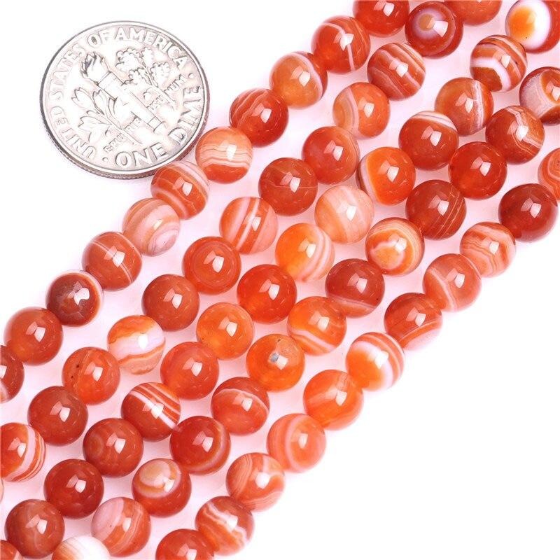 Perles Rondes Agate Rouge - King of Bracelet