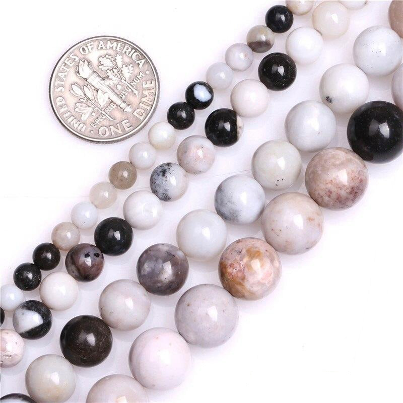 Perles Rondes Agate Dendritique - King of Bracelet