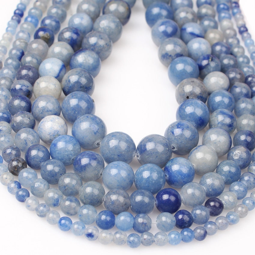 Perles Rondes Aventurine Bleue - King of Bracelet